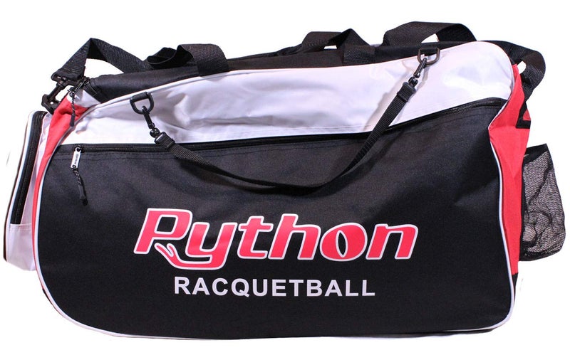 Python Racquetball Python Deluxe "Club" Racquetball Bag (Black/Red) - Image 3